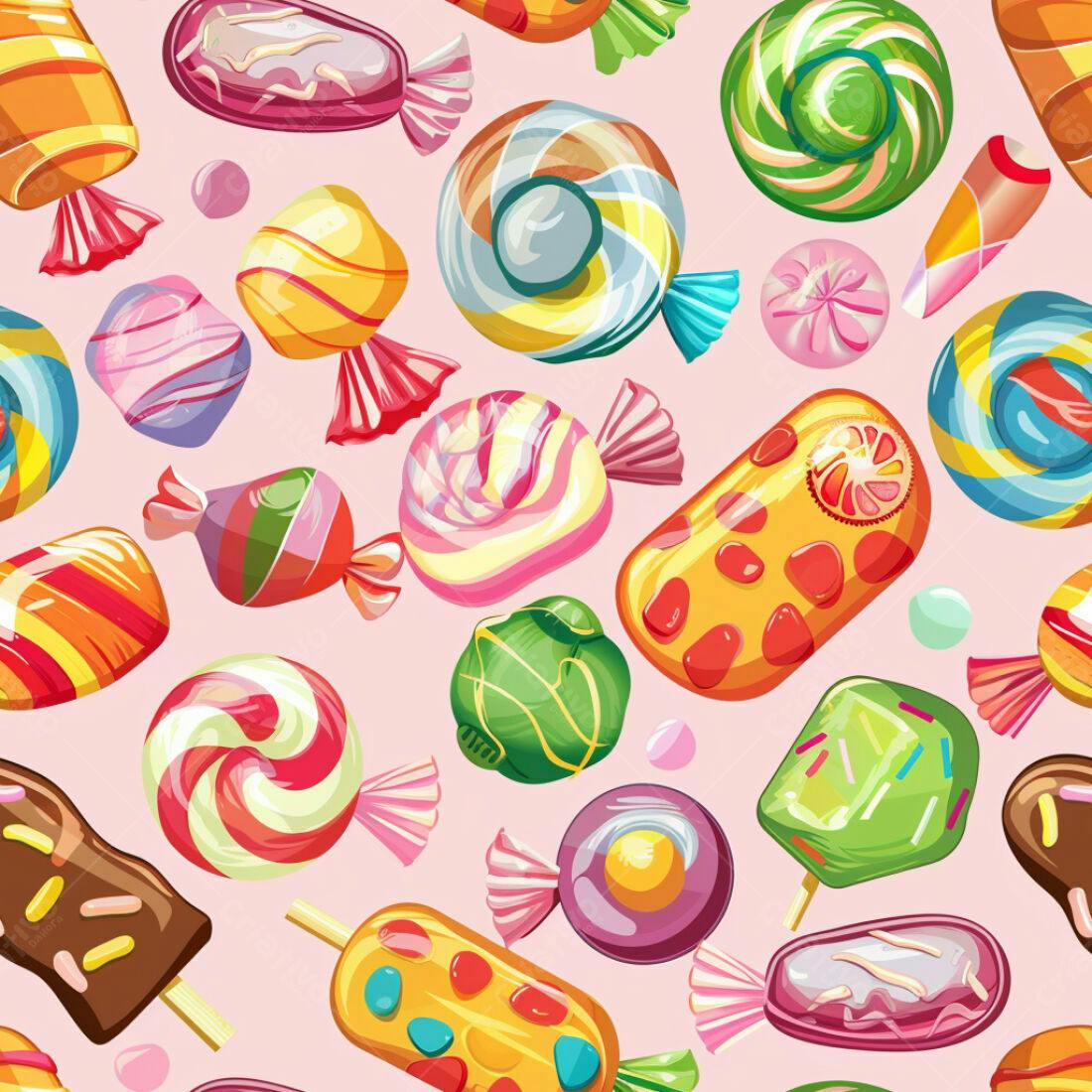 Textura Doces Coloridos para Fundo