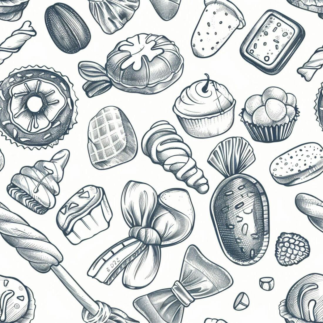 Textura Doces Desenhados para Fundo