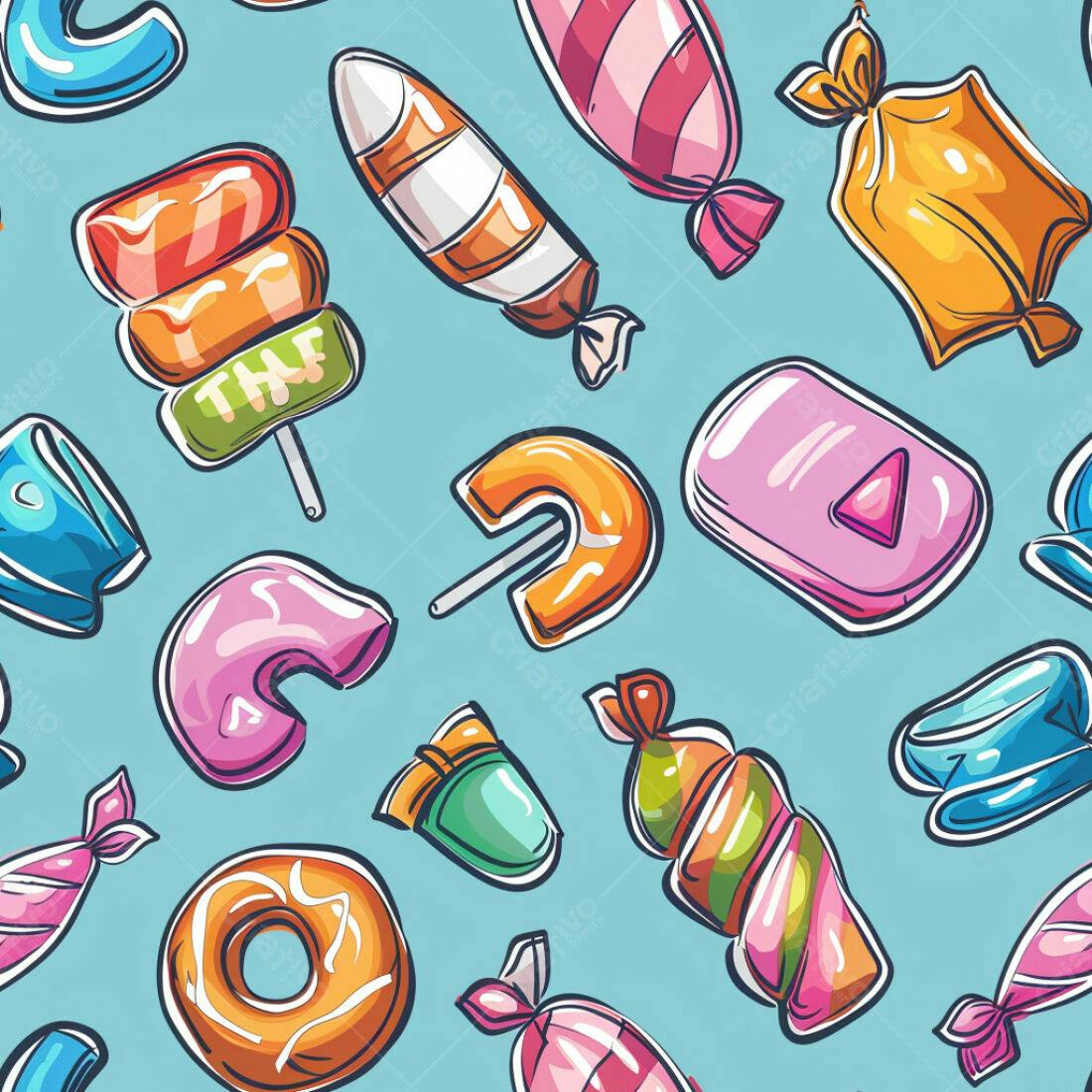 Textura Doces Coloridos para Fundo