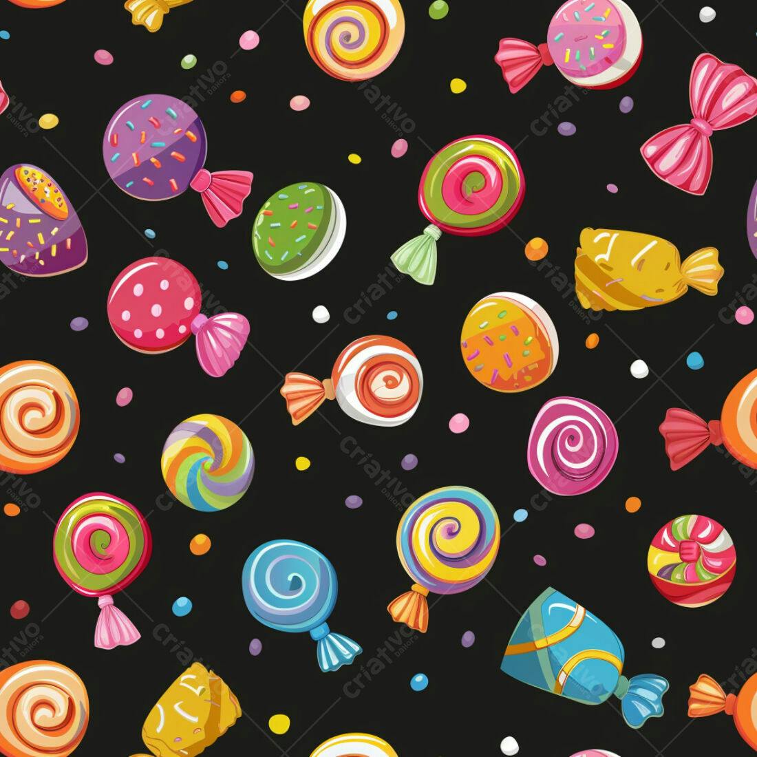 Textura Doces Coloridos para Fundo