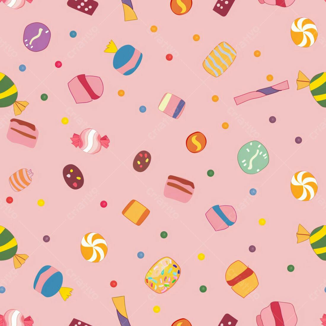 Textura Doces Coloridos para Fundo