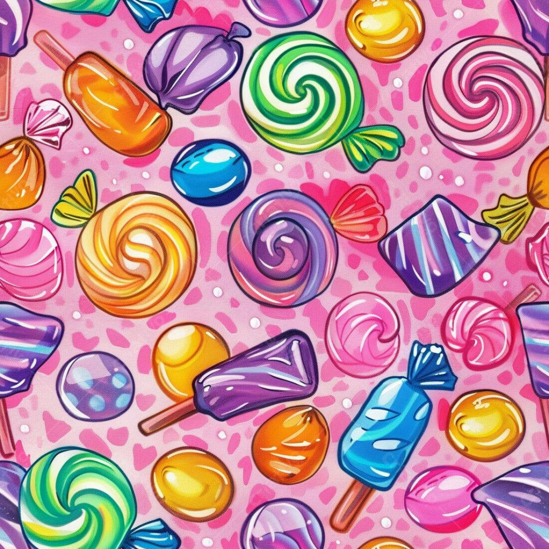 Textura Doces Coloridos para Fundo