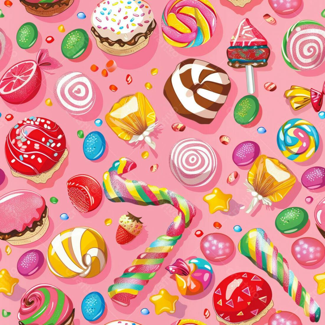 Textura Doces Coloridos para Fundo