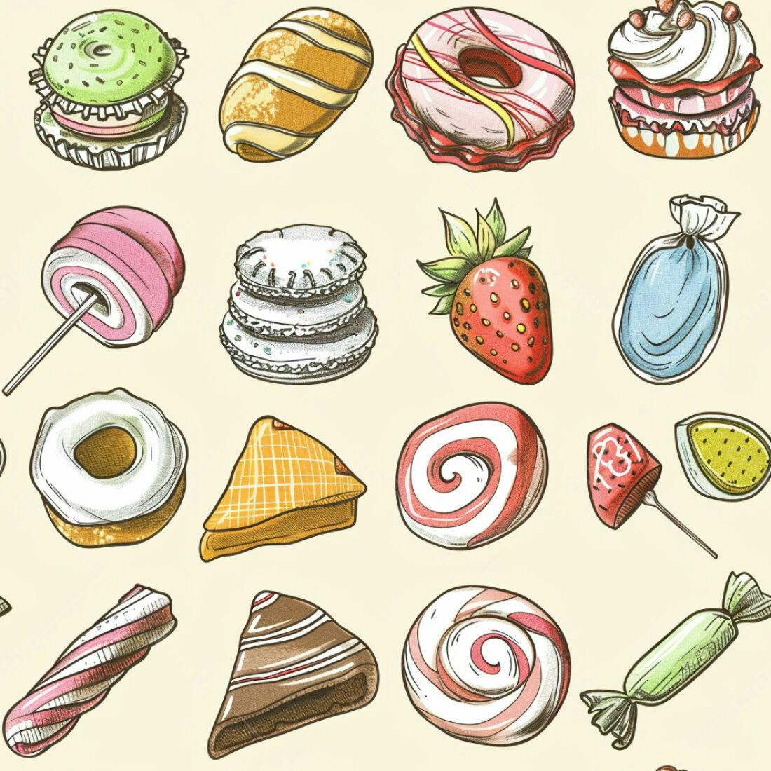Textura Doces Coloridos para Fundo