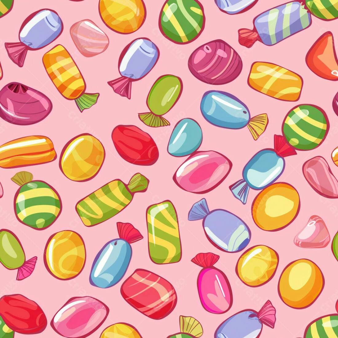 Textura Doces Coloridos para Fundo