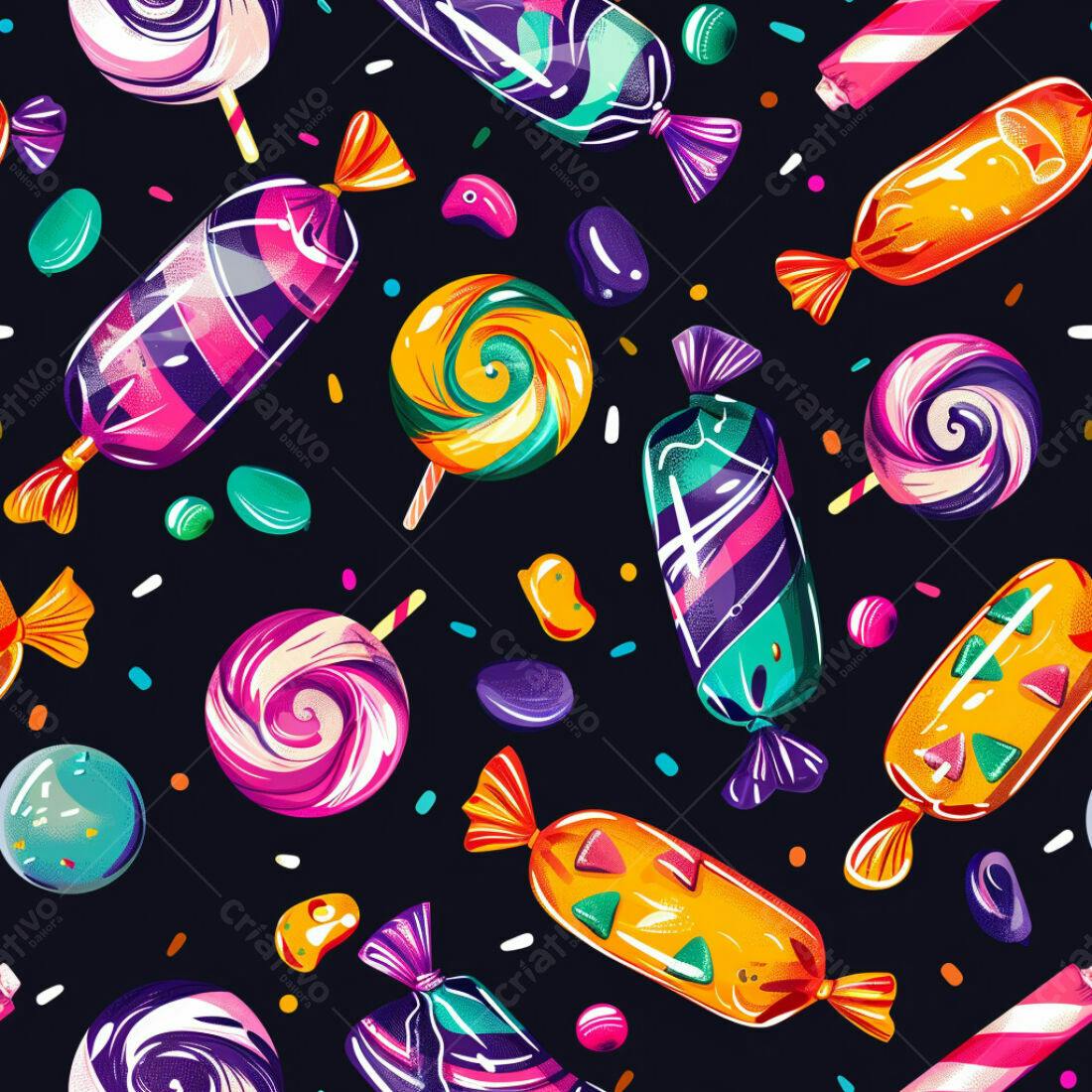 Textura Doces Coloridos para Fundo