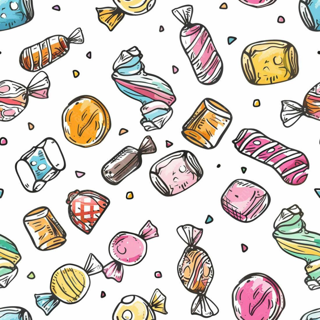 Textura Doces Coloridos para Fundo