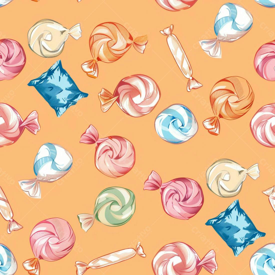 Textura Doces Coloridos para Fundo