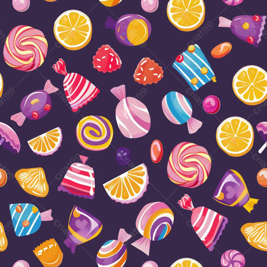 Textura Doces Coloridos para Fundo