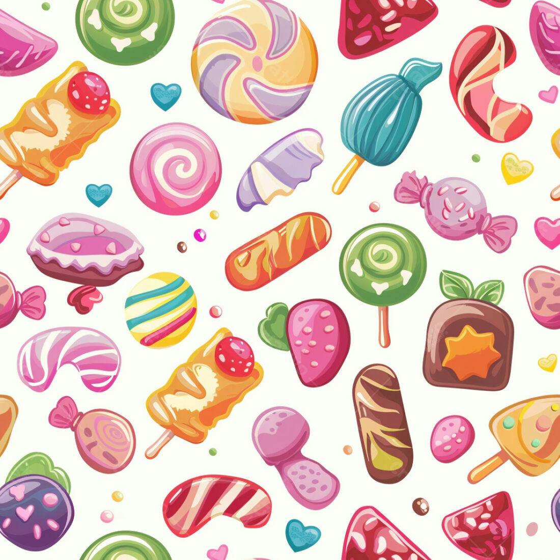Textura Doces Coloridos para Fundo