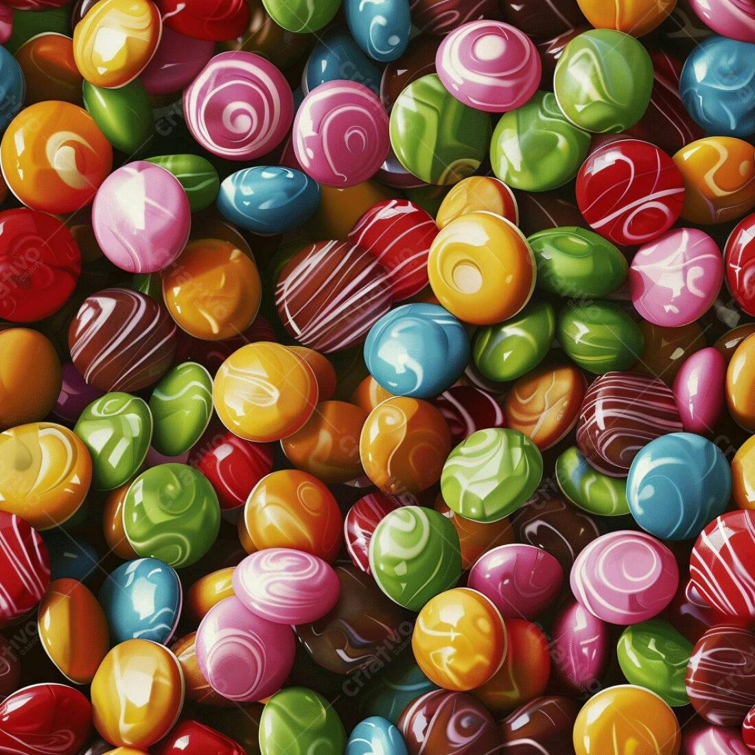 Textura Doces Coloridos para Fundo