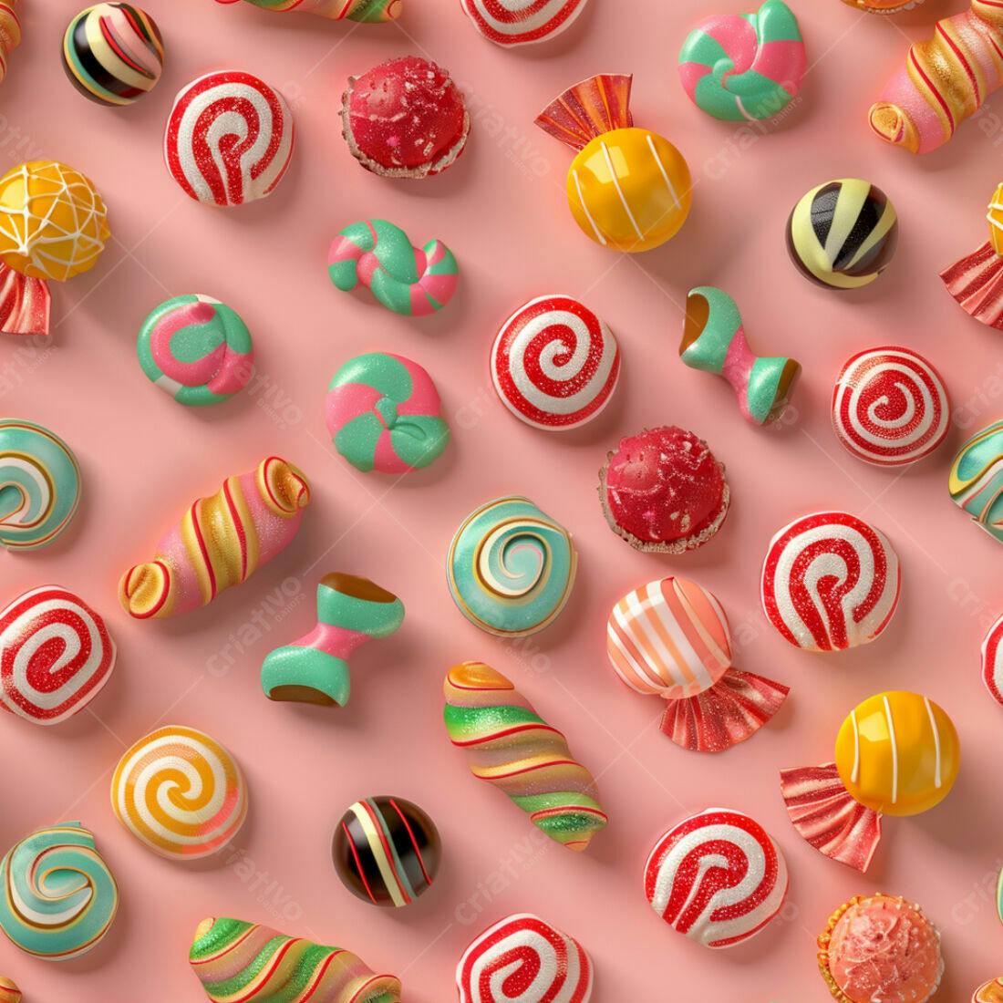 Textura Doces Coloridos para Fundo