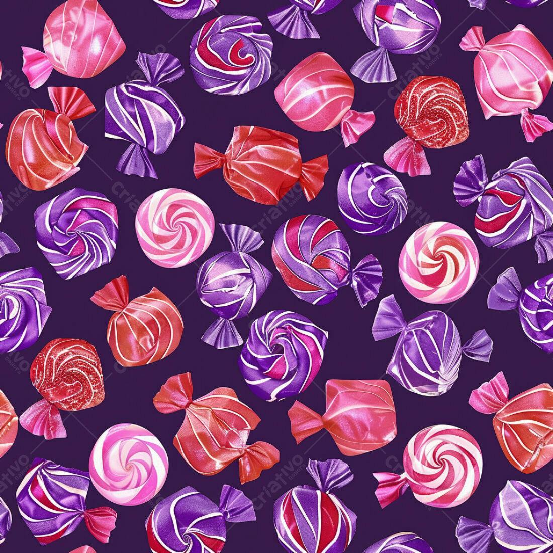 Textura Doces Coloridos para Fundo