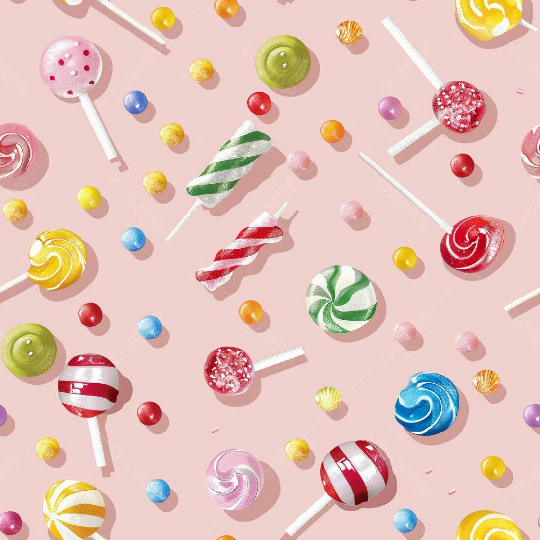 Textura Doces Coloridos para Fundo