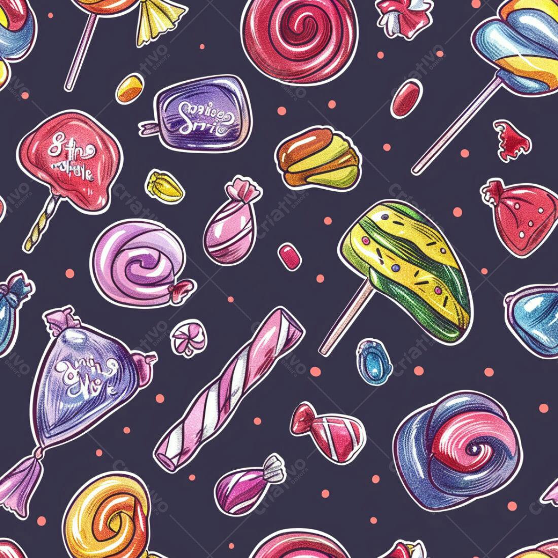 Textura Doces Coloridos para Fundo
