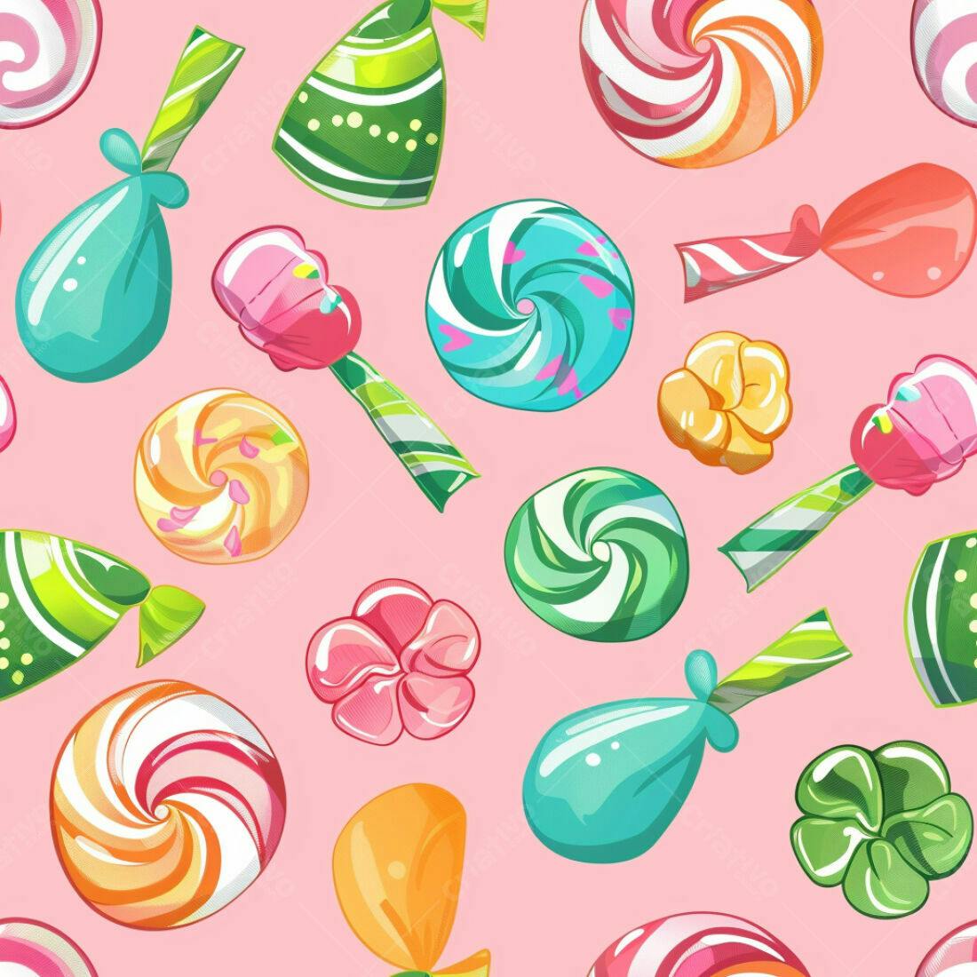 Textura Doces Coloridos para Fundo de Jogo
