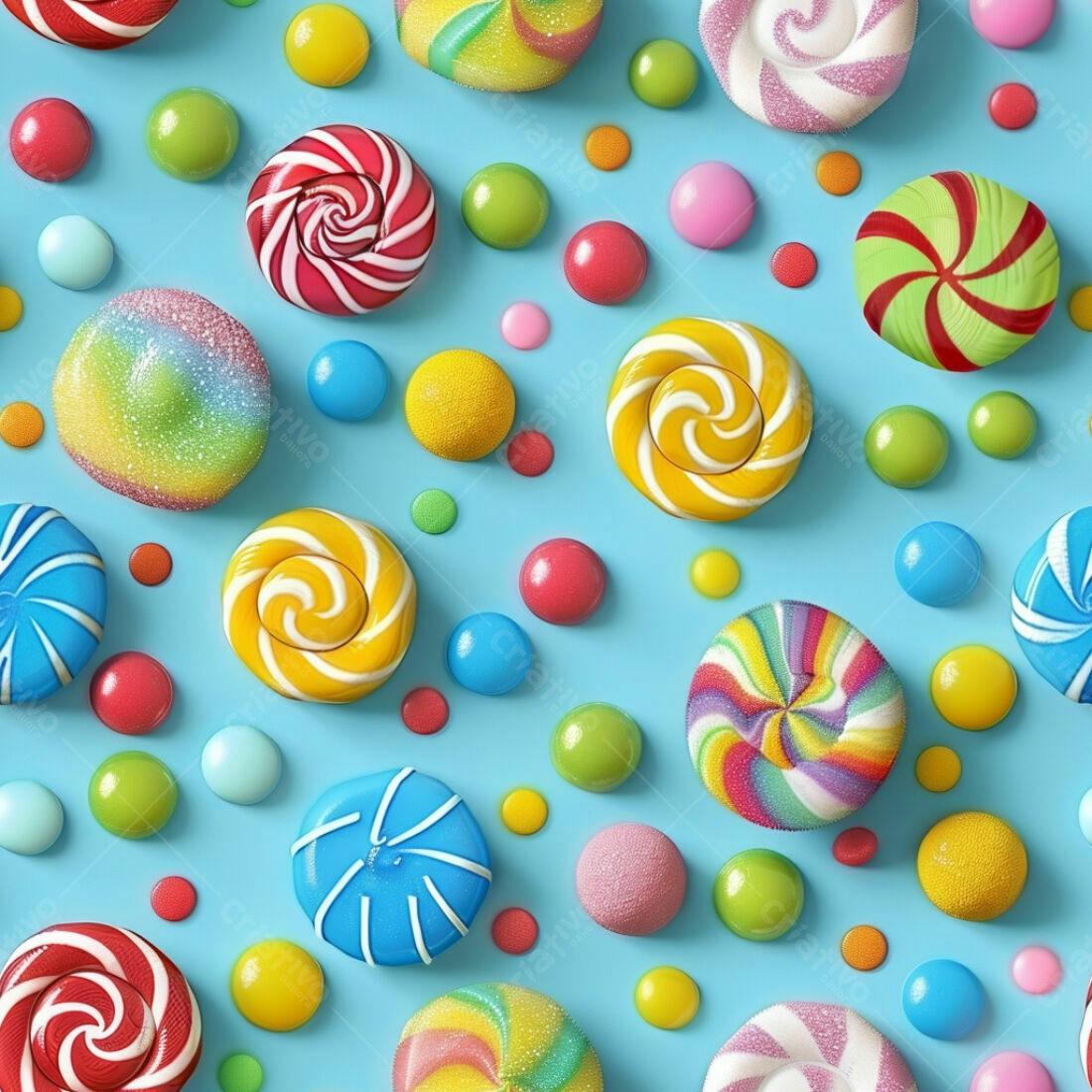 Textura Doces Coloridos para Fundo