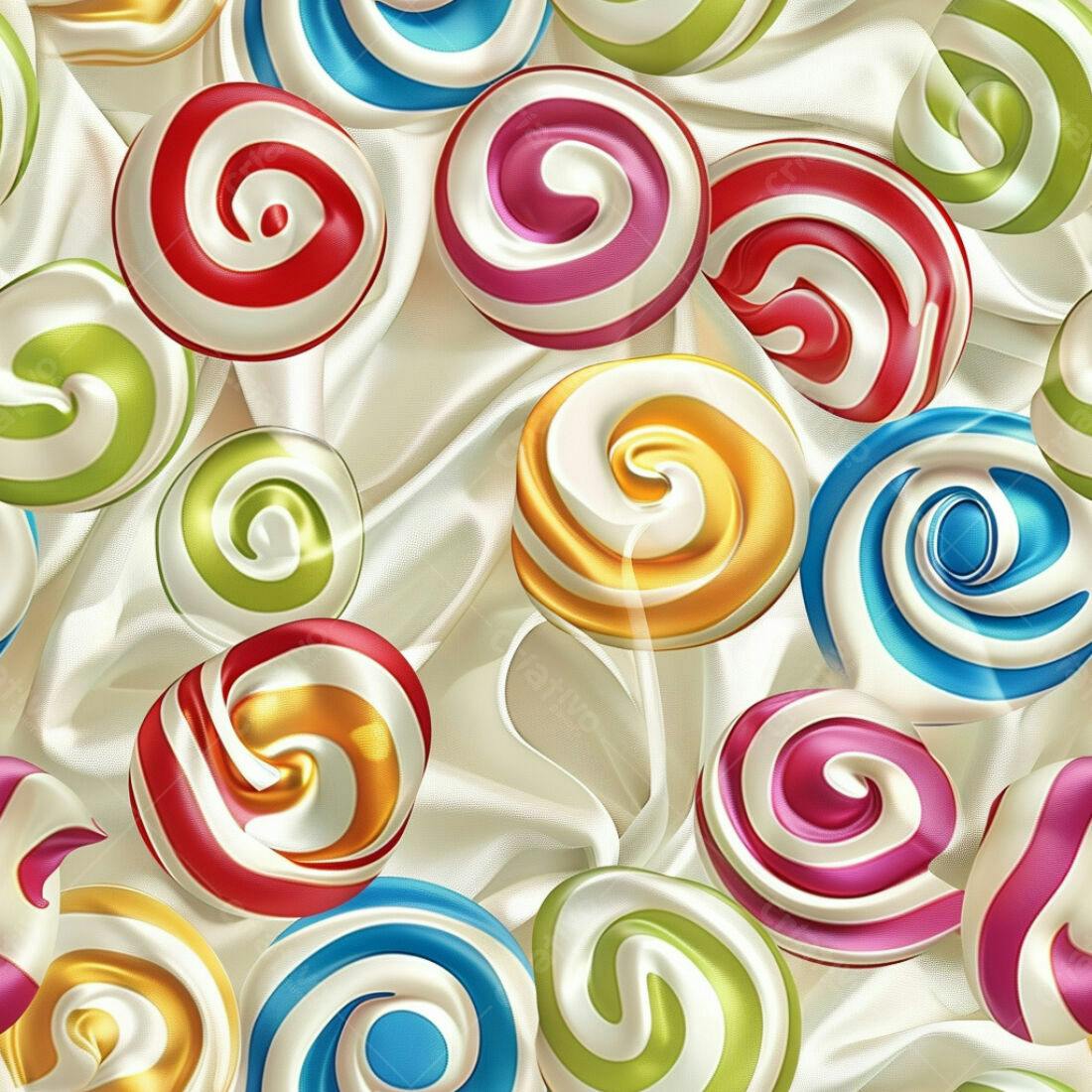 Textura Pirulito Colorido para Fundo Infantil