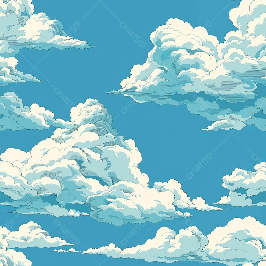 Textura céu azul com nuvens para fundo