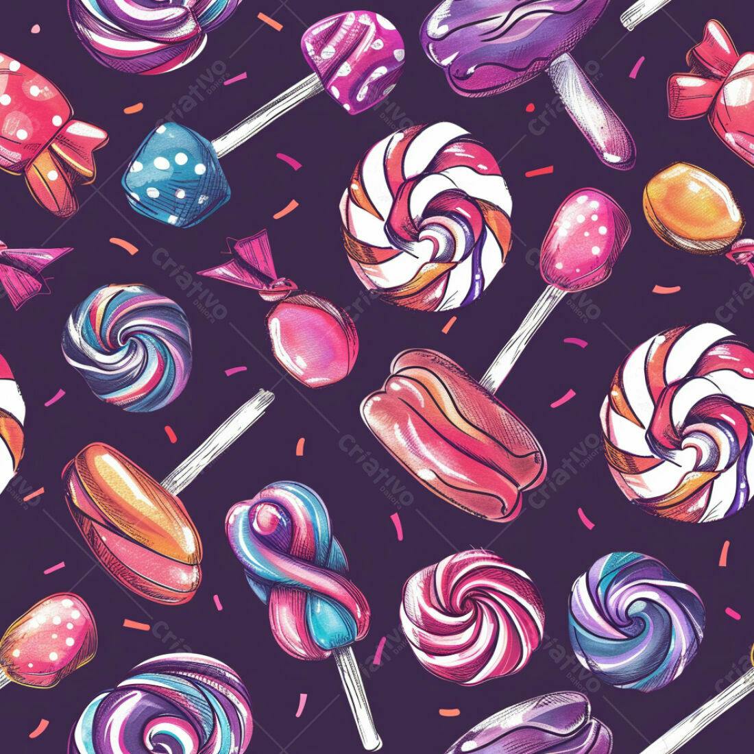 Textura Doces Coloridos para Fundo