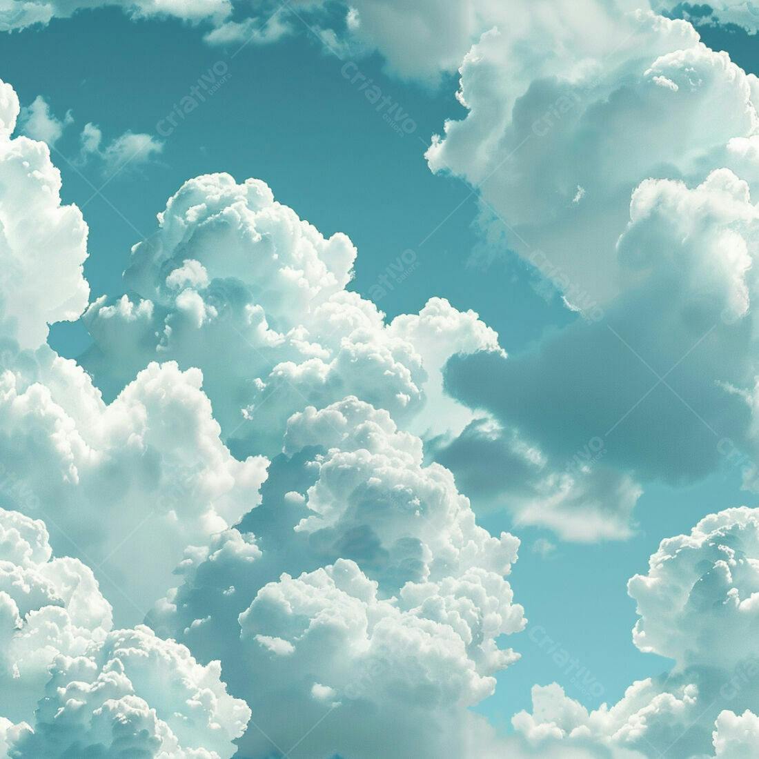 Textura Céu Azul com Nuvens para Fundo