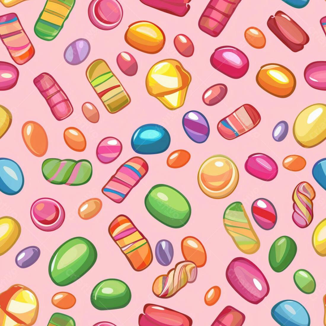 Textura Doces Coloridos para Fundo