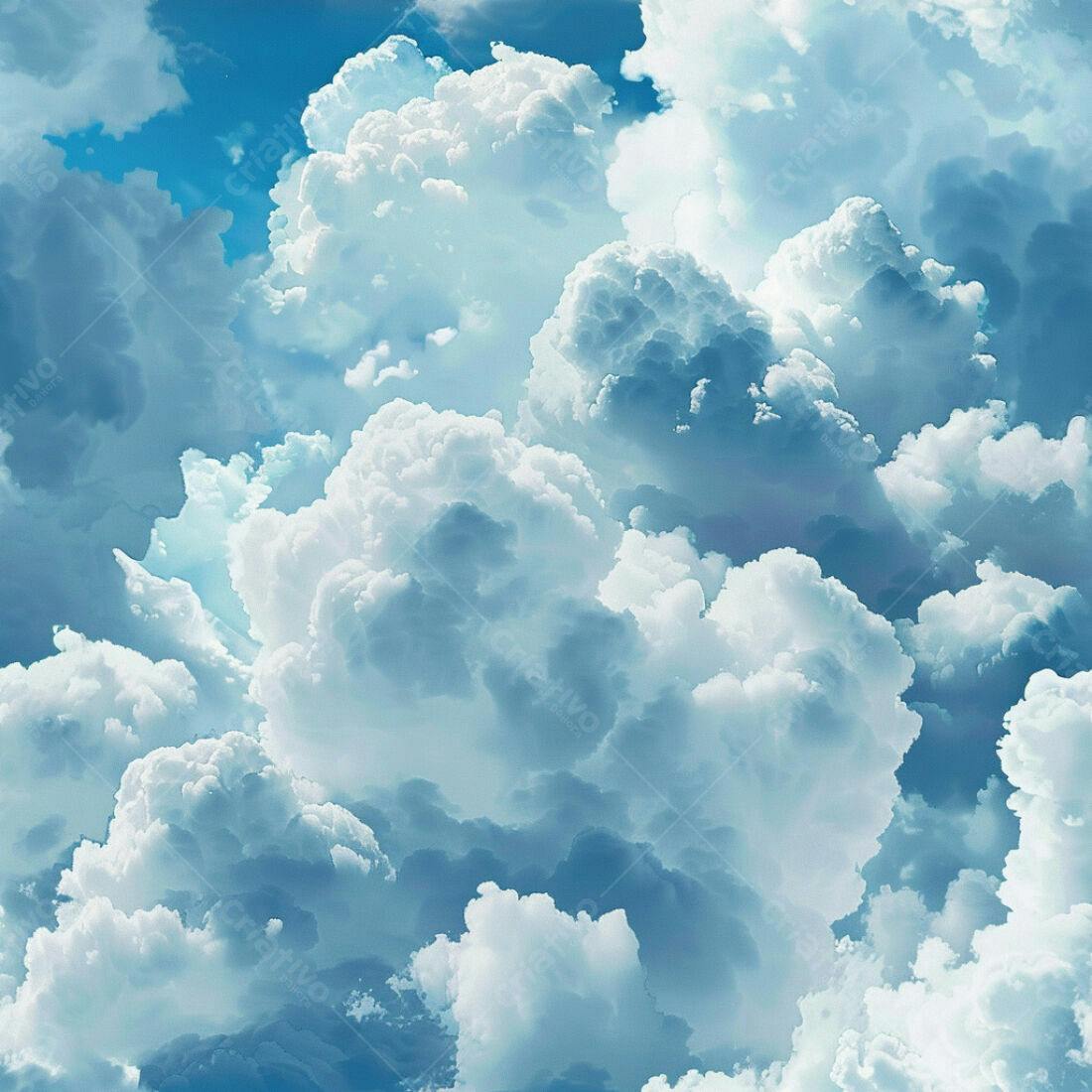 Textura céu azul com nuvens para fundo