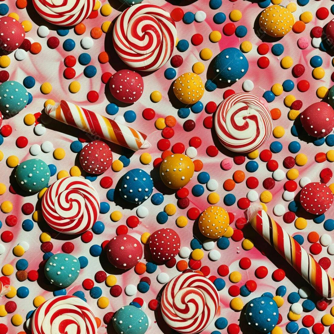 Textura Doces Coloridos para Fundo