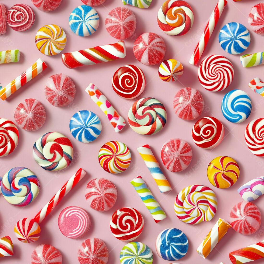 Textura Doces Coloridos para Fundo