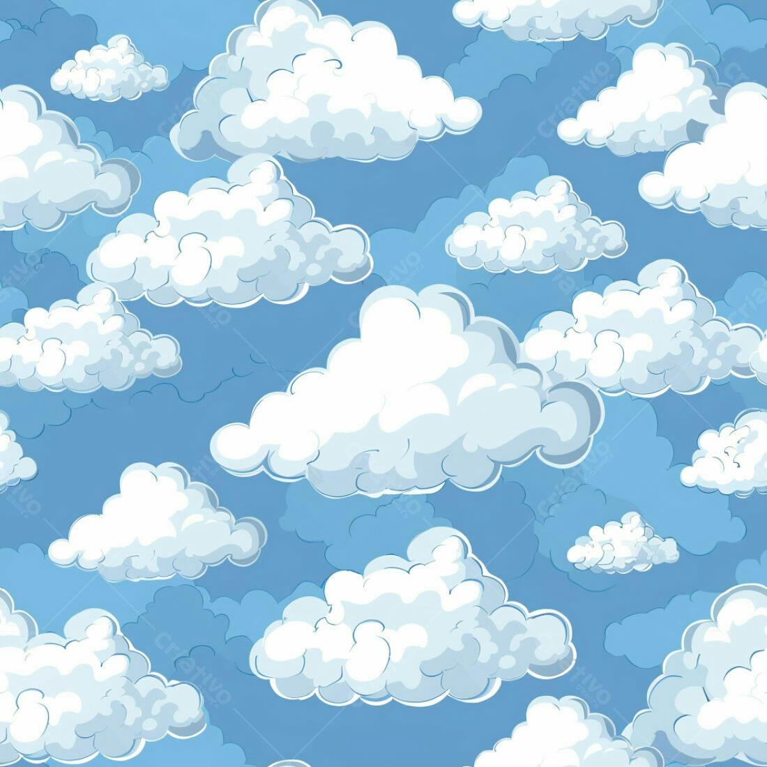 Textura Nuvens Brancas para Fundo Infantil