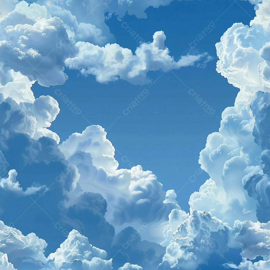 Textura céu azul com nuvens para fundo