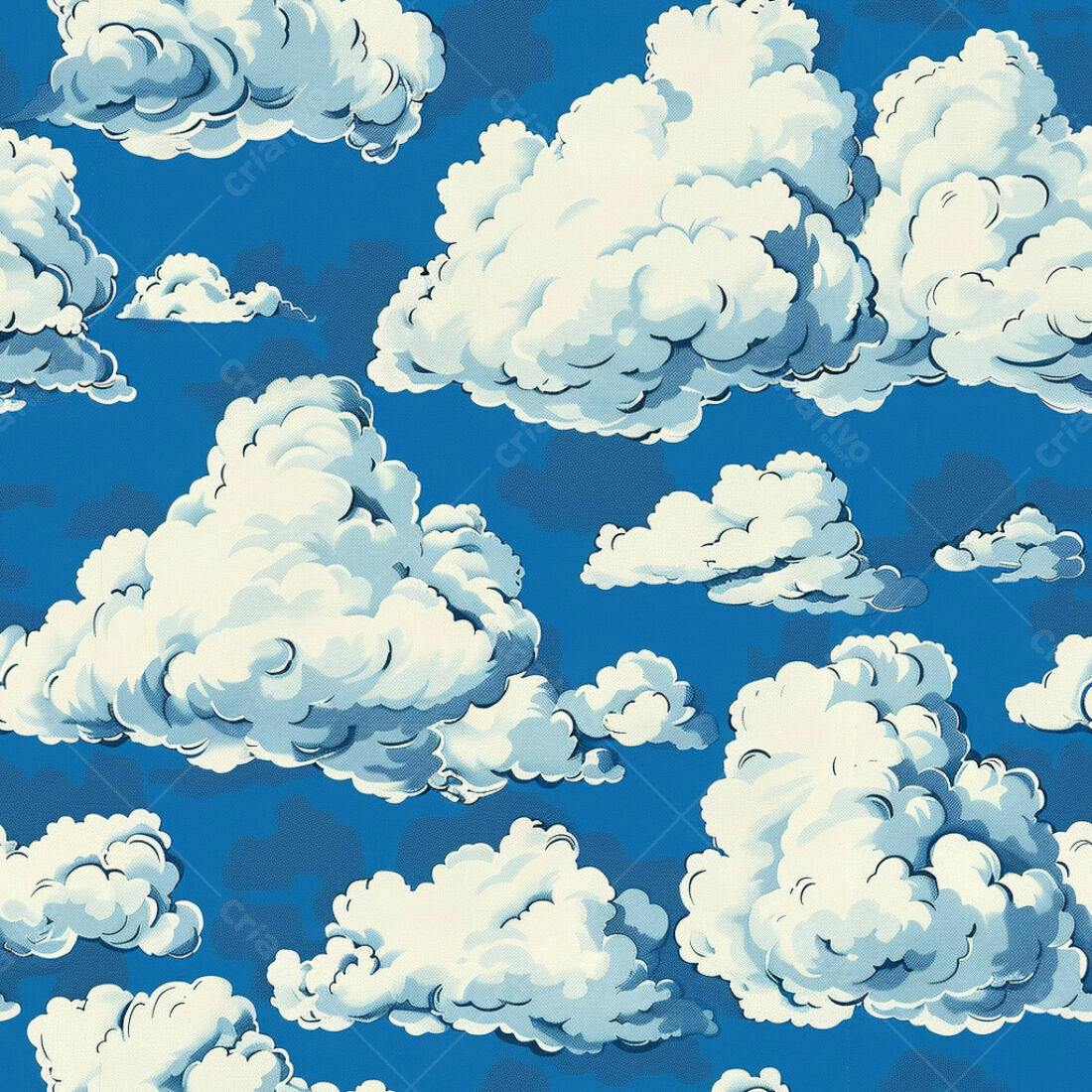 Textura Nuvens Céu Azul para Fundo