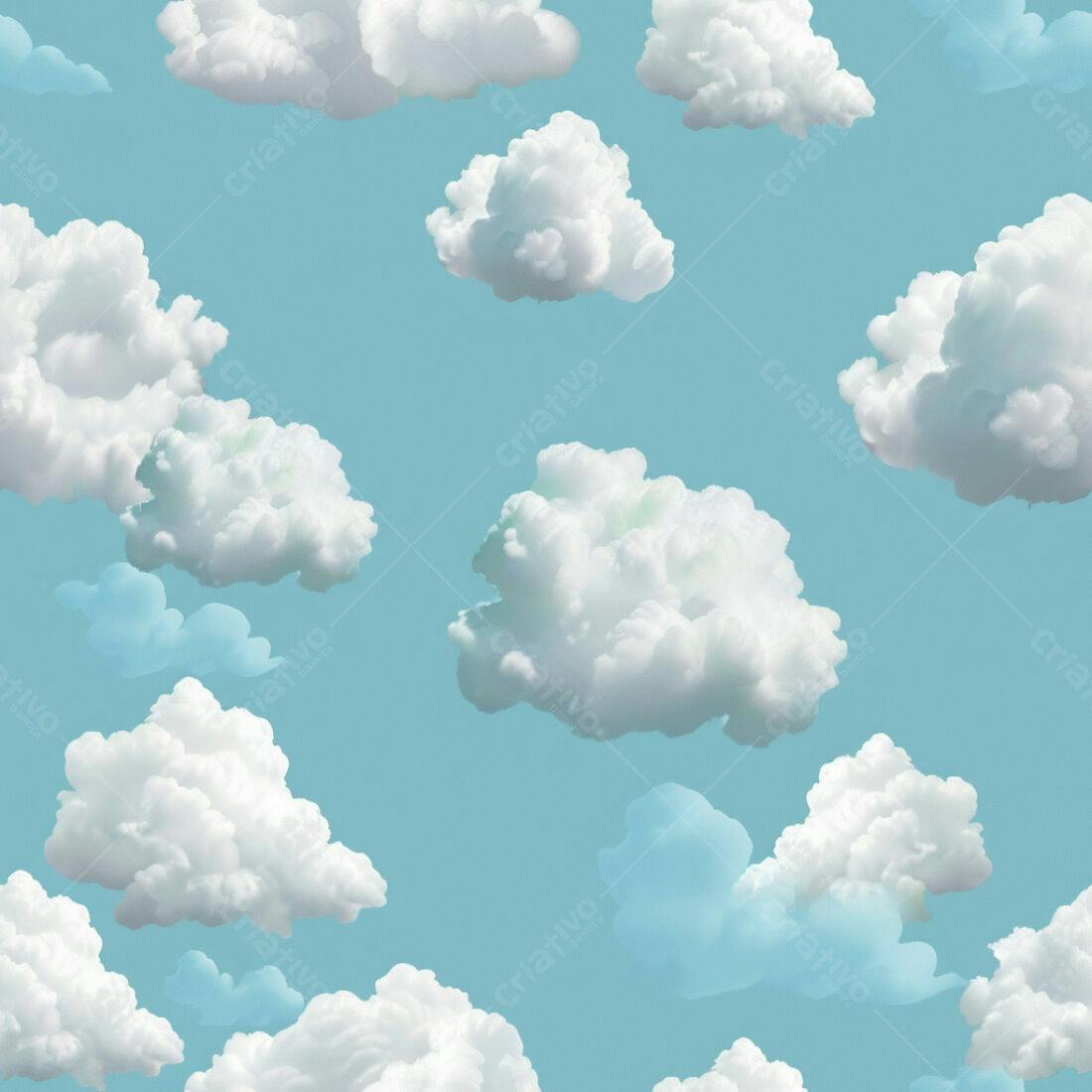 Textura Nuvens Brancas para Fundo Pastel