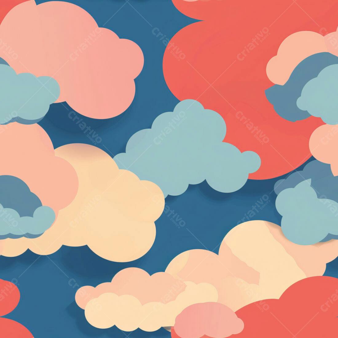 Textura Nuvens Pastel para Fundo