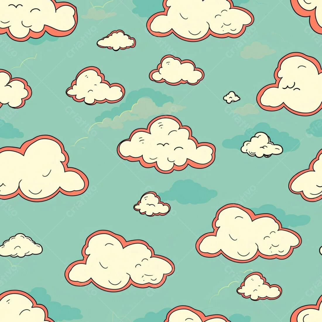 Textura Nuvens Pastel para Fundo