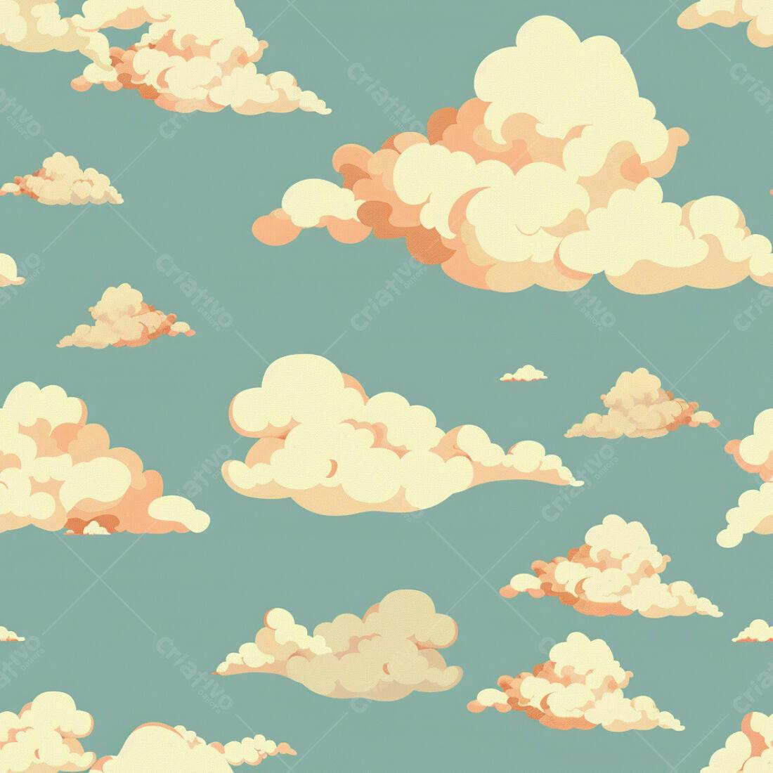 Textura Nuvens Pastel para Fundo