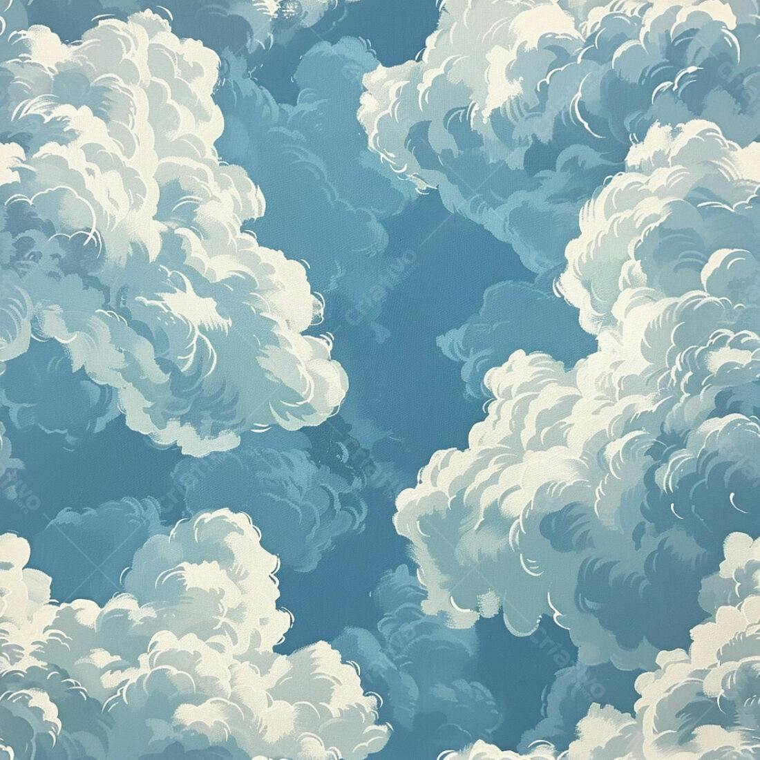 Textura céu azul com nuvens para fundo