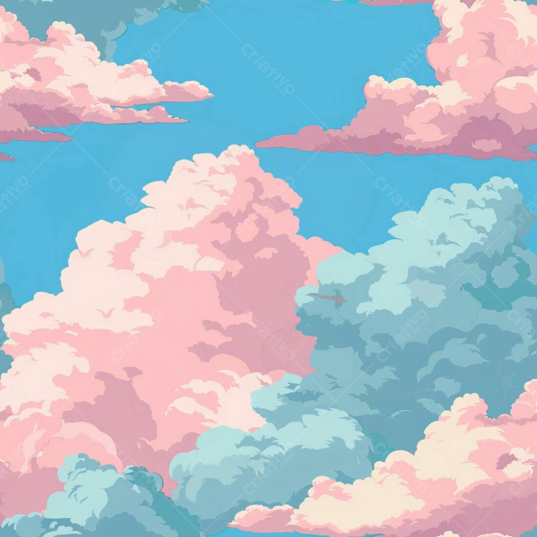 Textura Nuvens Pastel para Fundo