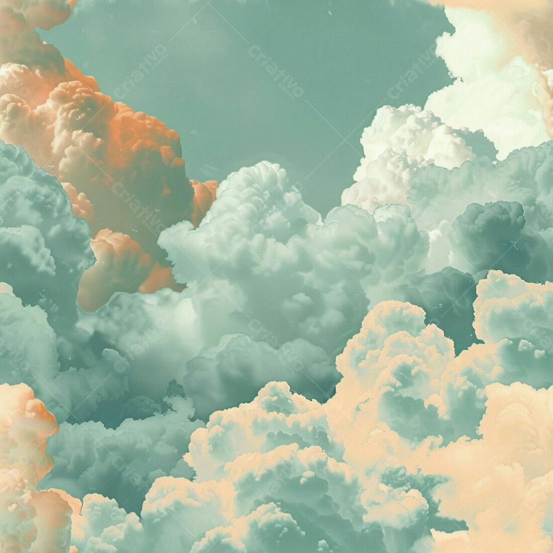 Textura Nuvens Pastel para Fundo
