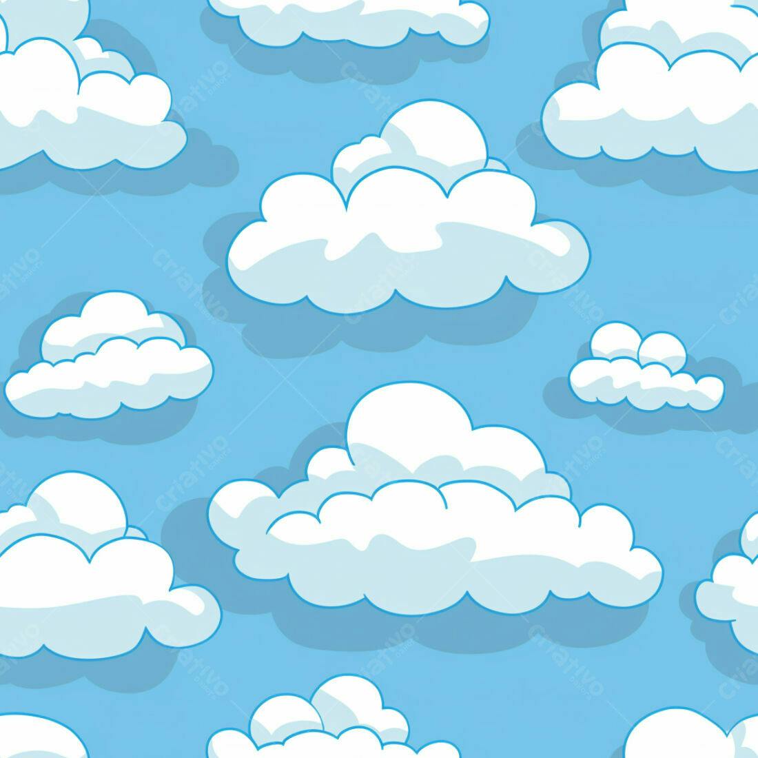 Textura Nuvens para Fundo Desenho Animado