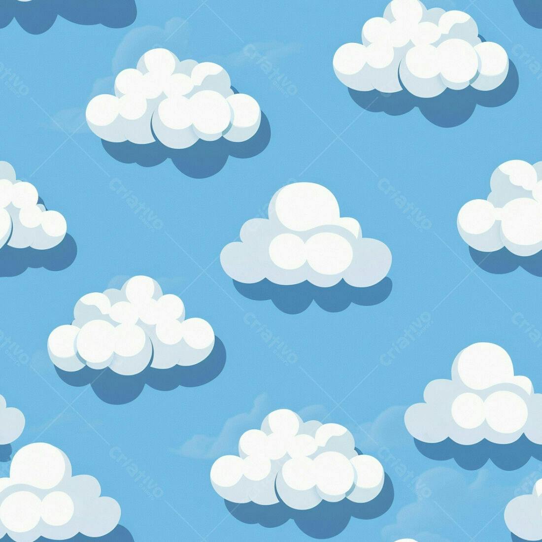 Textura Nuvem Branca e Azul para Fundo