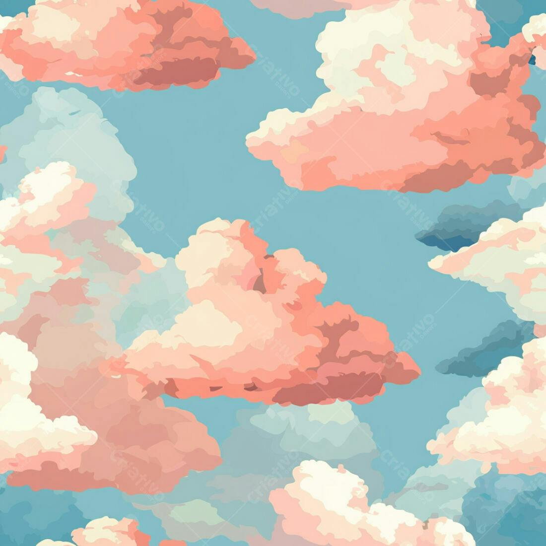 Textura Céu Nuvens Pastel para Fundo