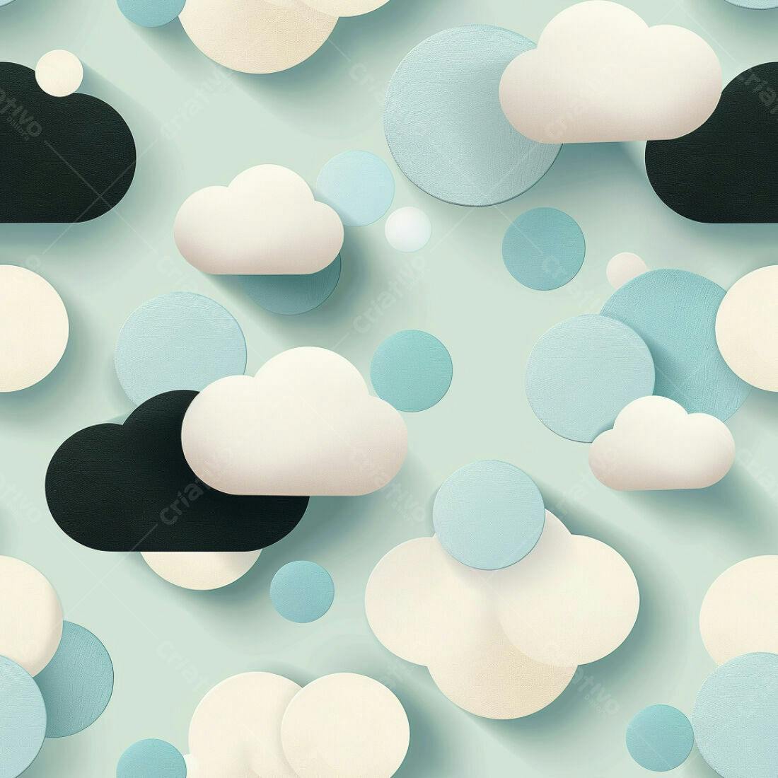Textura Nuvens e Círculos para Fundo