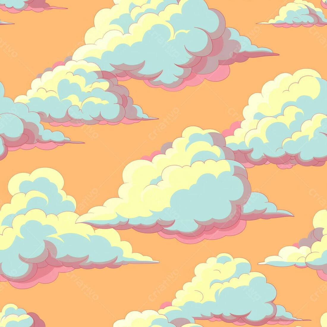 Textura Nuvens Pastel para Fundo