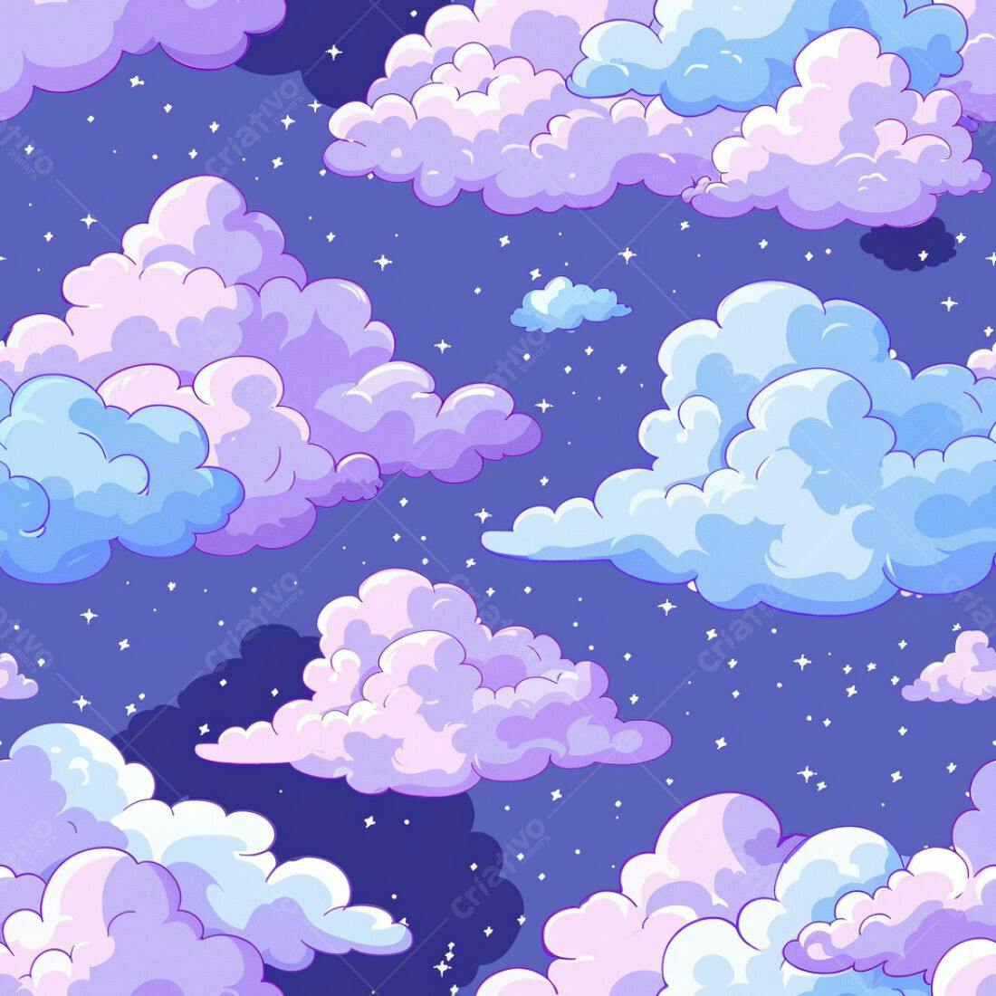 Textura Nuvens Pastel para Fundo Mágico