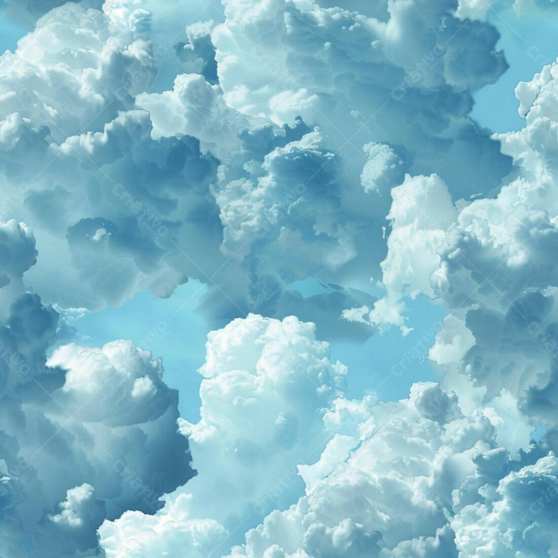 Textura Céu Azul com Nuvens para Fundo