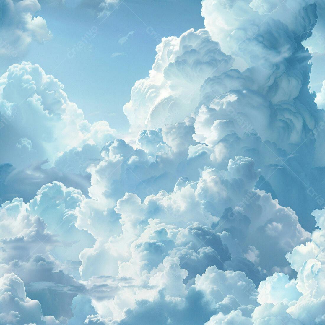 Textura céu azul com nuvens para fundo