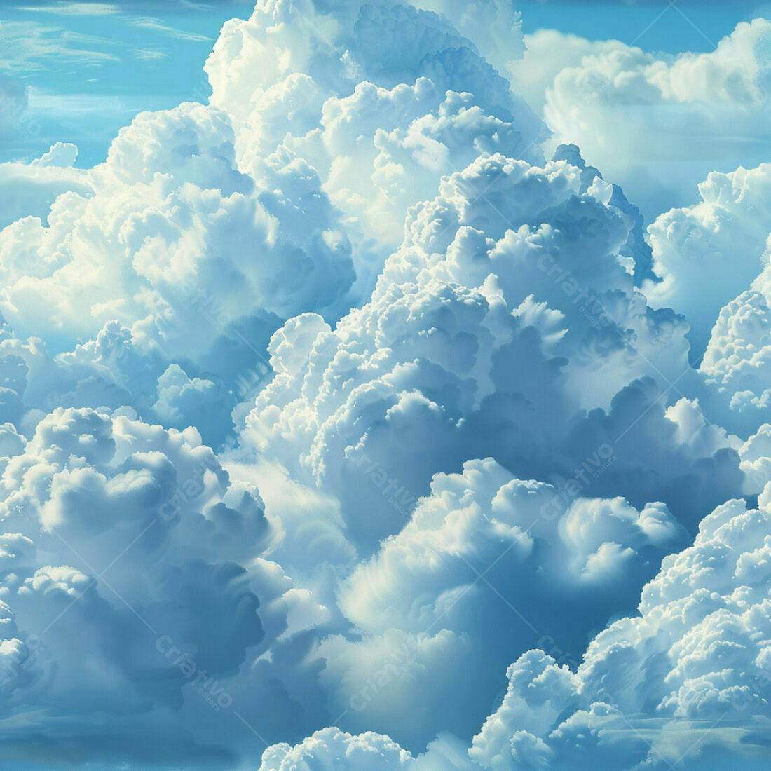 Textura céu azul com nuvens para fundo