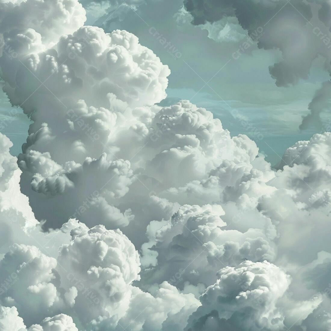 Textura Nuvens Brancas e Cinza para Fundo