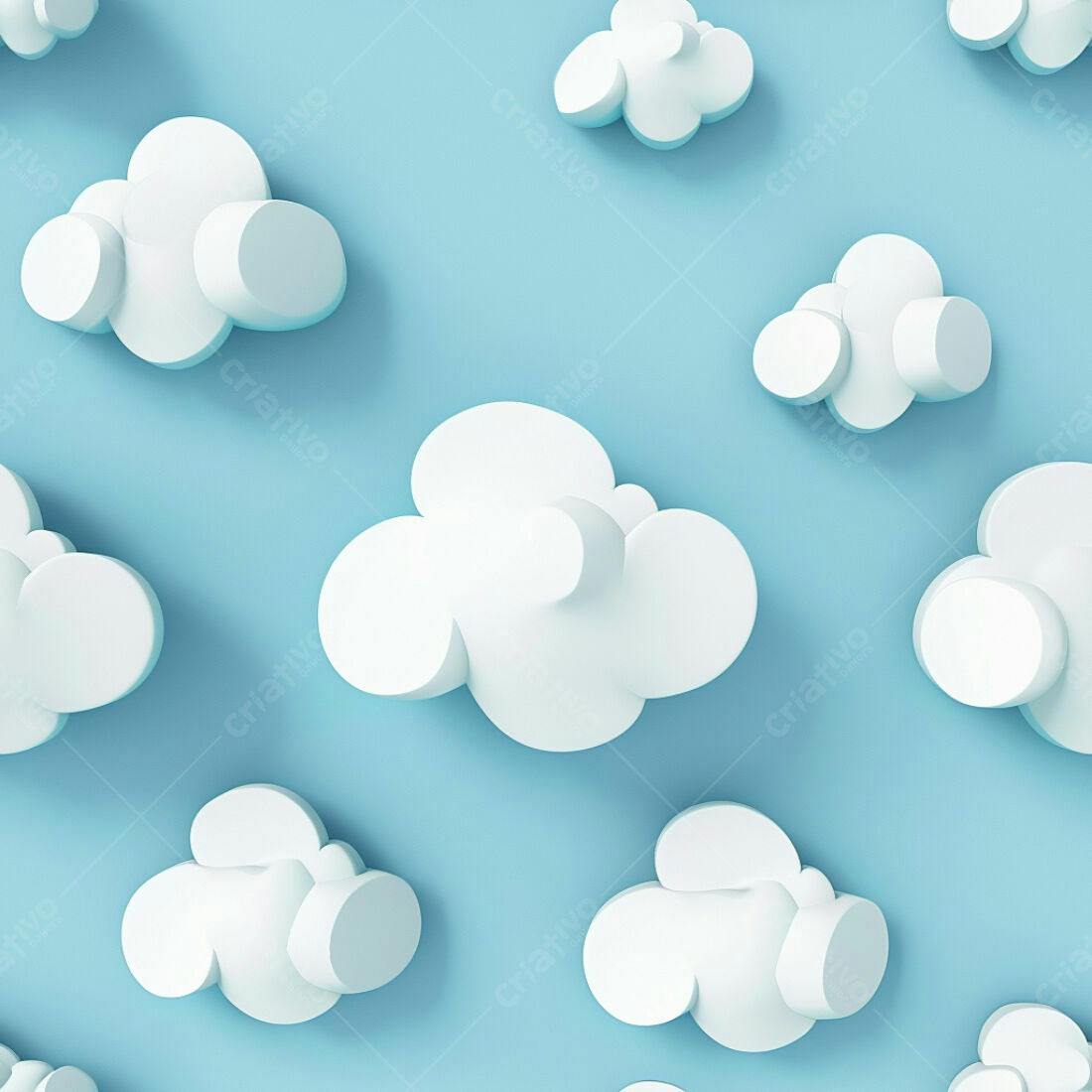 Textura Nuvem Branca para Fundo Infantil